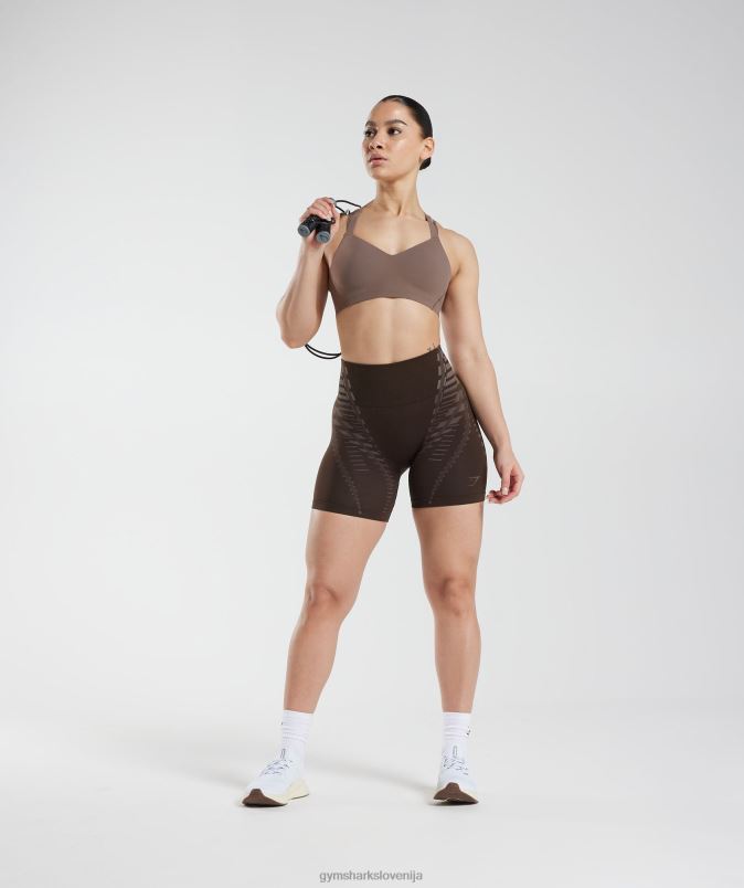 brezmejne kratke hlače ženskeGymshark arhivsko rjava/tartufasto rjava J00L2111