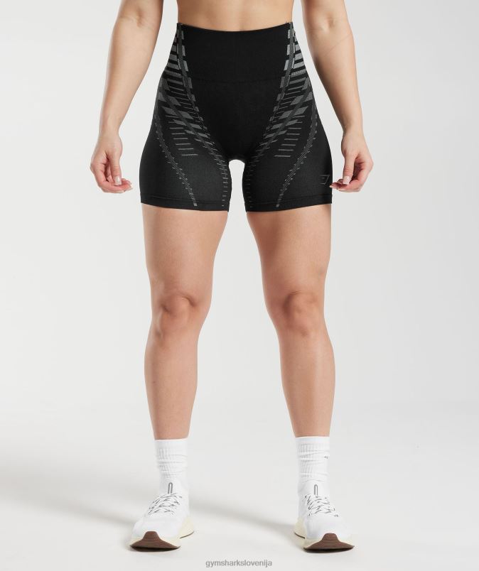 brezmejne kratke hlače ženskeGymshark črna/svetlo siva J00L2105