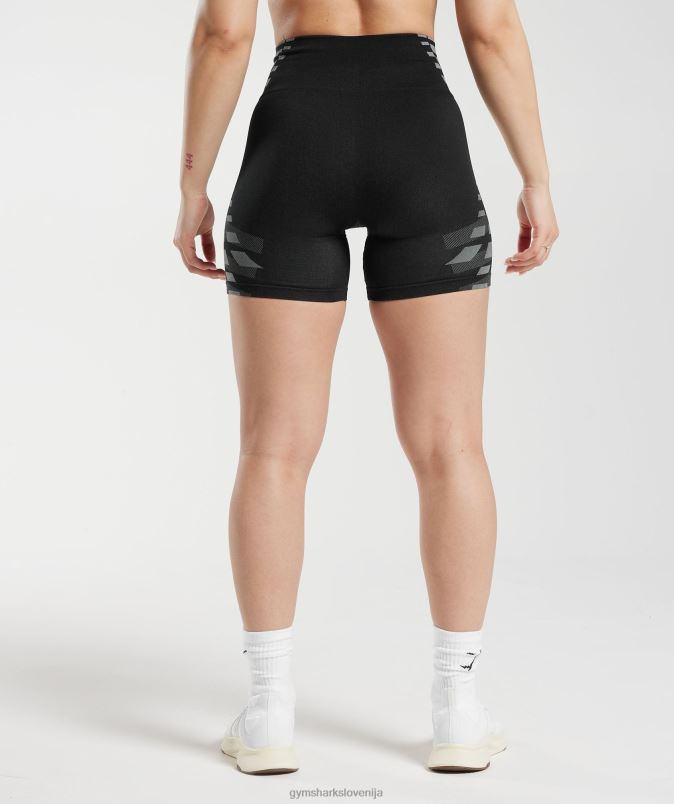 brezmejne kratke hlače ženskeGymshark črna/svetlo siva J00L2105