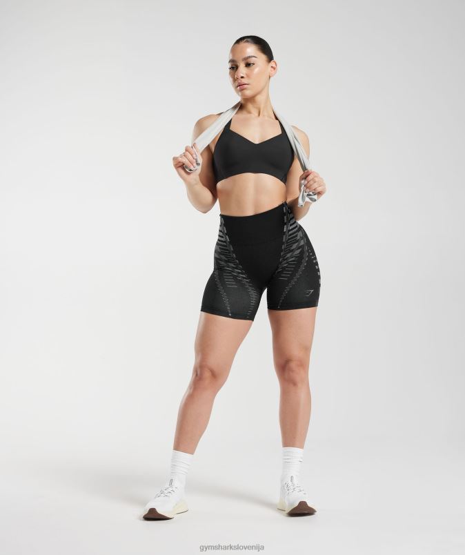 brezmejne kratke hlače ženskeGymshark črna/svetlo siva J00L2105