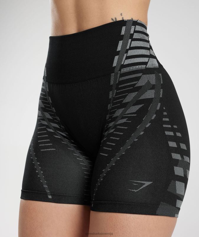 brezmejne kratke hlače ženskeGymshark črna/svetlo siva J00L2105