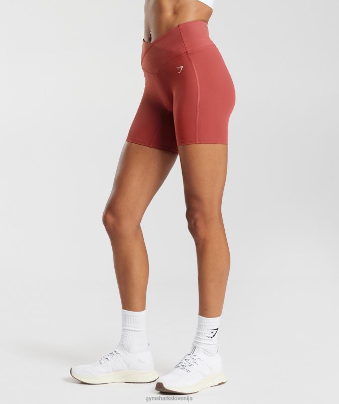 crossover kratke hlače ženskeGymshark granatno rdeče J00L245