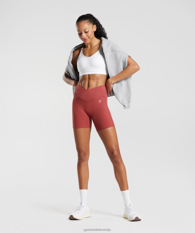 crossover kratke hlače ženskeGymshark granatno rdeče J00L245