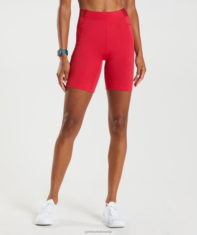 kolesarske hlače blagovne znamke za trening ženskeGymshark salsa rdeča J00L273