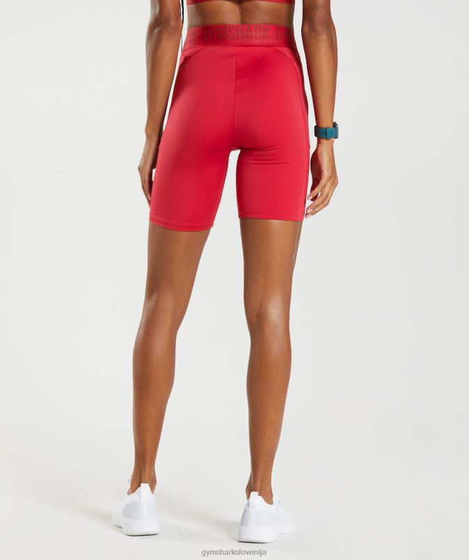 kolesarske hlače blagovne znamke za trening ženskeGymshark salsa rdeča J00L273