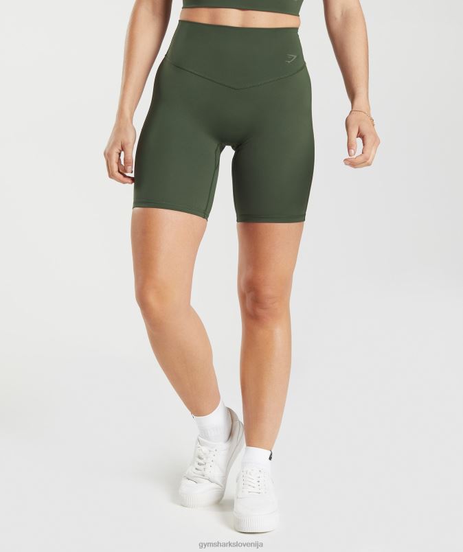 kolesarske hlače elevate ženskeGymshark mah olivno J00L272