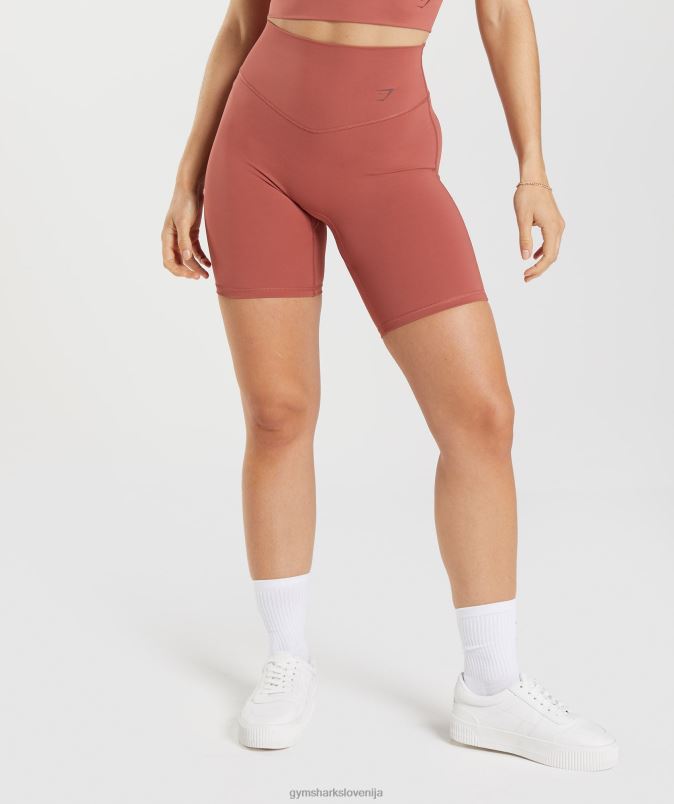 kolesarske hlače elevate ženskeGymshark rožnato rjava J00L222