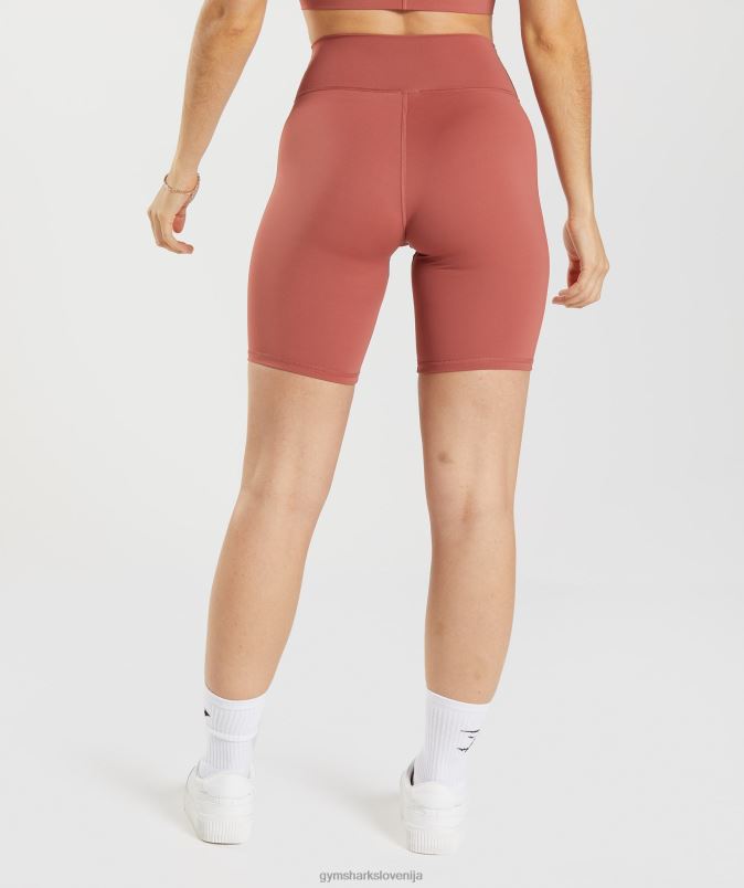 kolesarske hlače elevate ženskeGymshark rožnato rjava J00L222
