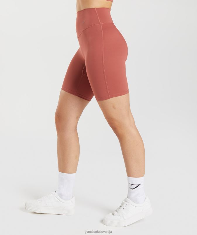 kolesarske hlače elevate ženskeGymshark rožnato rjava J00L222