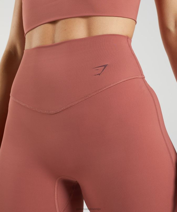 kolesarske hlače elevate ženskeGymshark rožnato rjava J00L222