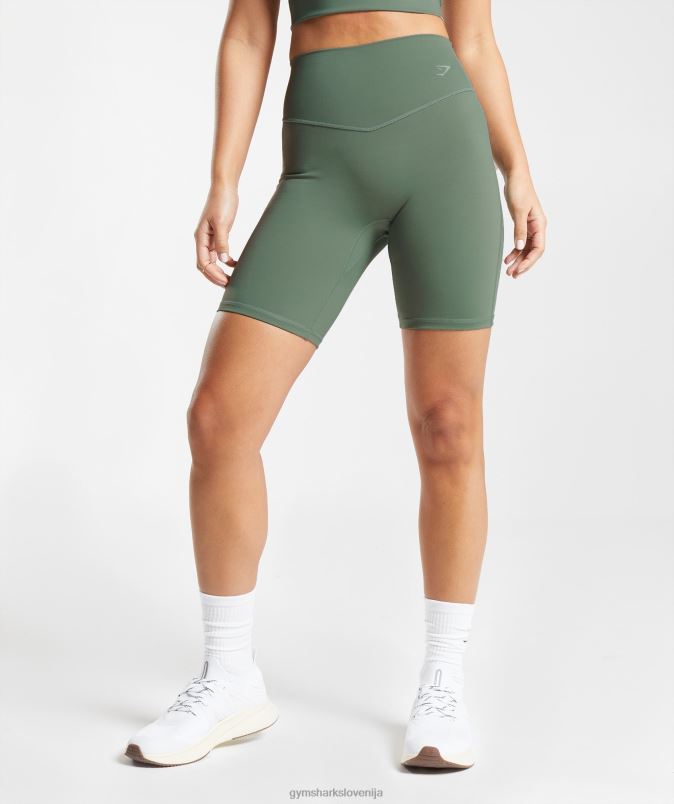 kolesarske hlače elevate ženskeGymshark vrba zelena J00L250