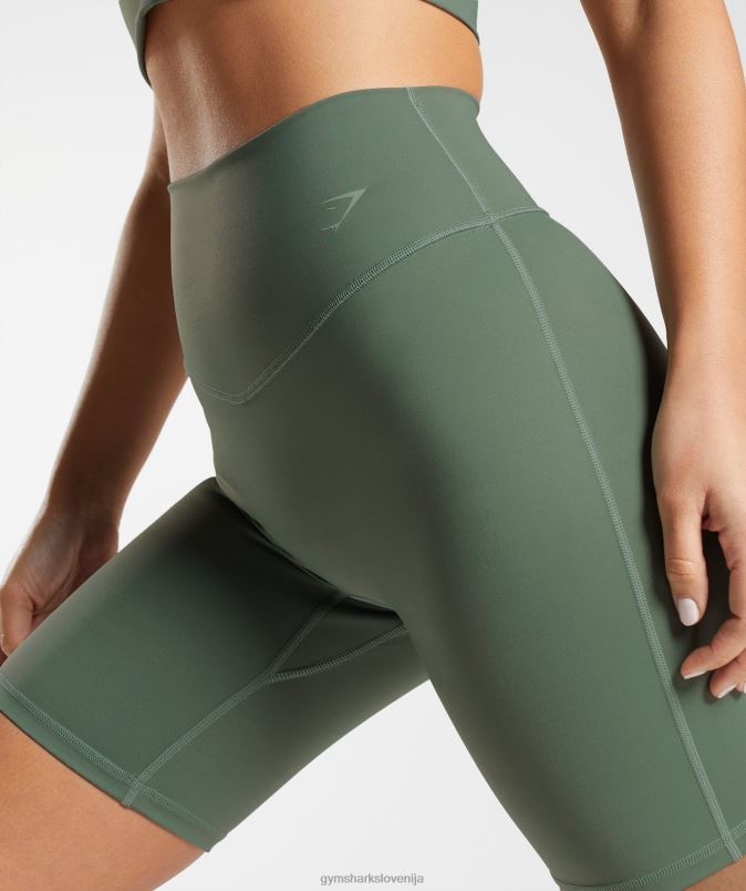 kolesarske hlače elevate ženskeGymshark vrba zelena J00L250