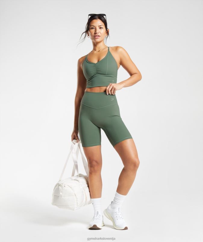 kolesarske hlače elevate ženskeGymshark vrba zelena J00L250