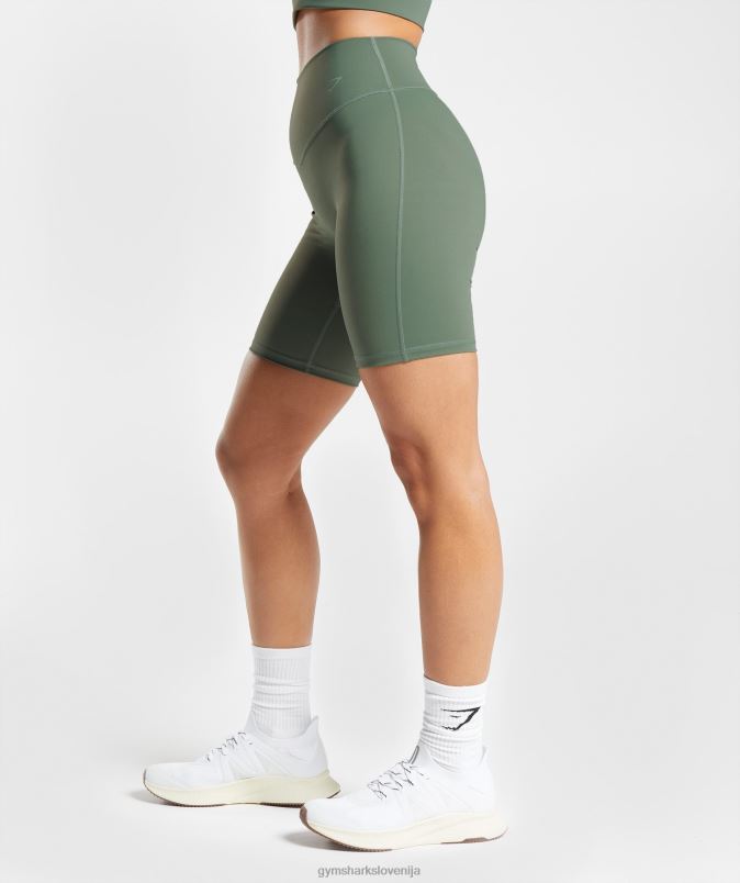 kolesarske hlače elevate ženskeGymshark vrba zelena J00L250