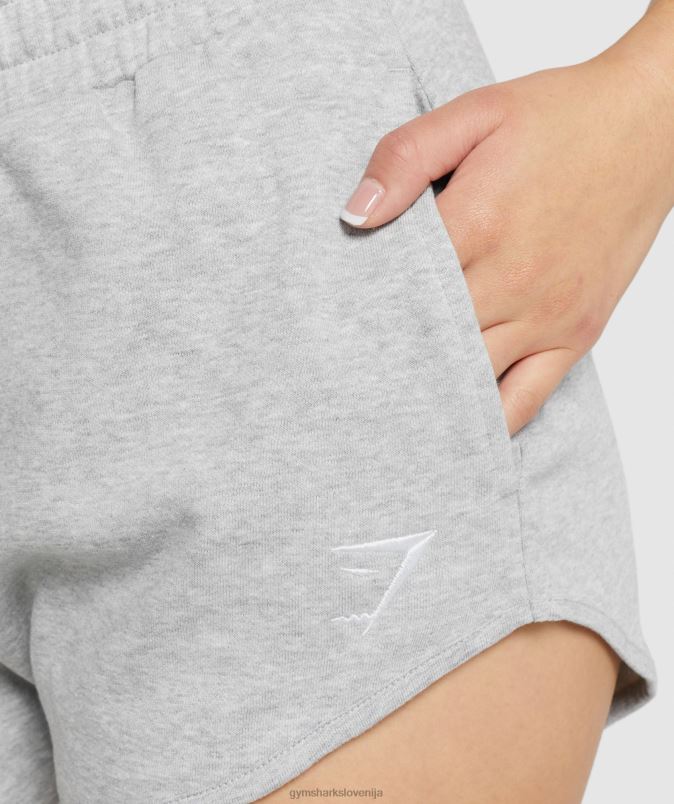 kratke hlače za trening ženskeGymshark svetlo sivi lapor J00L294