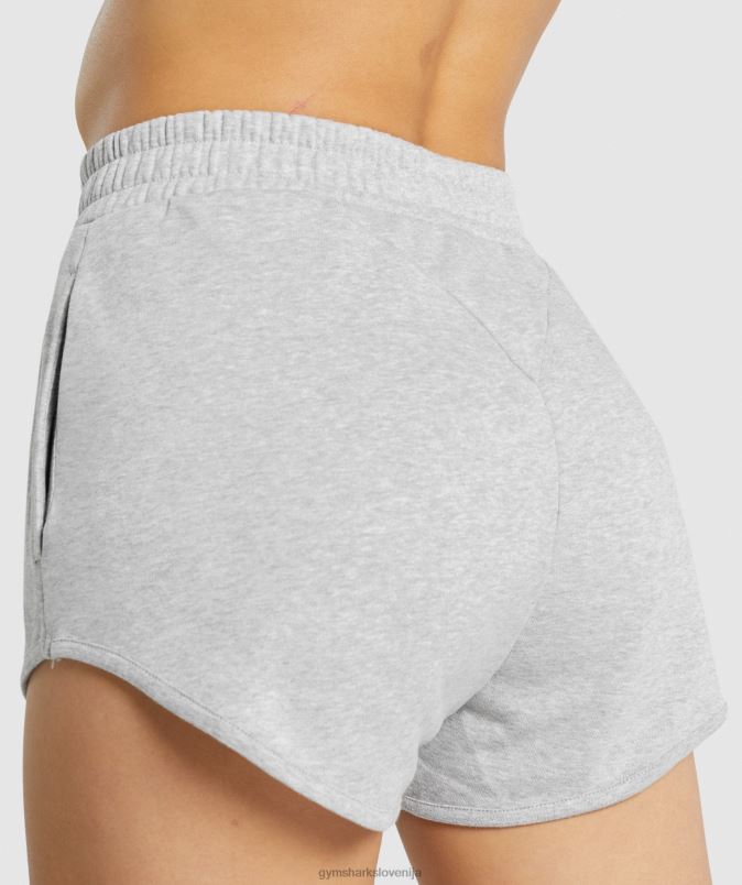 kratke hlače za trening ženskeGymshark svetlo sivi lapor J00L294