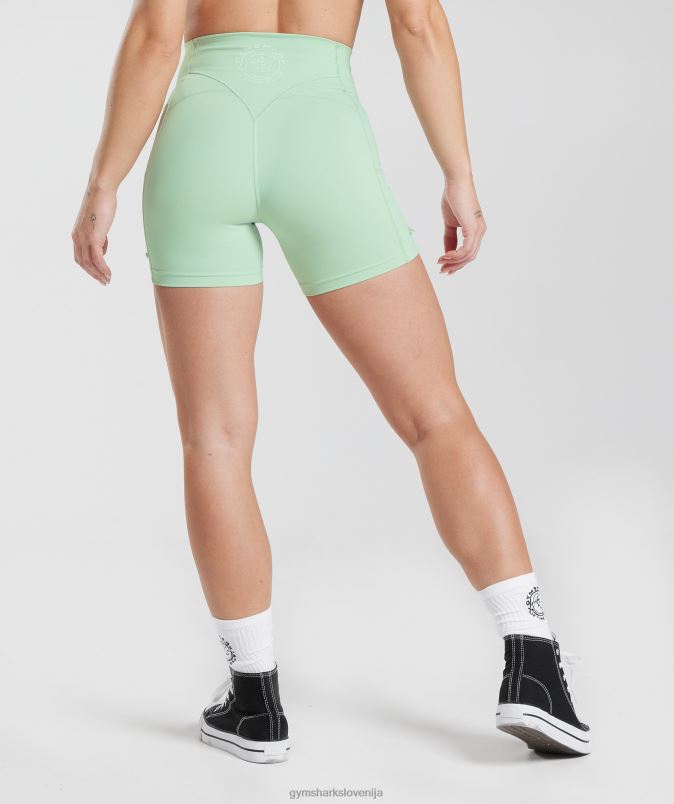 legacy oprijete kratke hlače z naborki ženskeGymshark meglica zelena J00L238