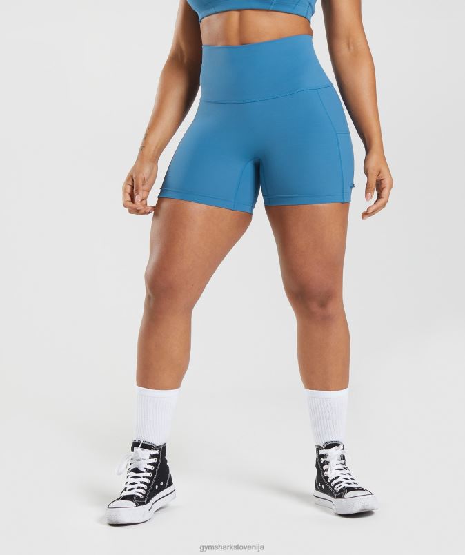 legacy oprijete kratke hlače z naborki ženskeGymshark ob jezeru modra J00L28