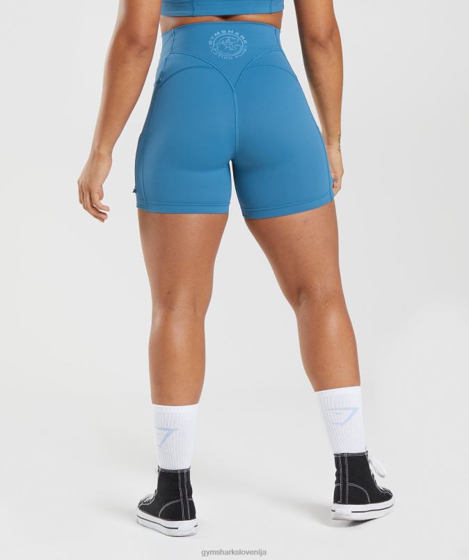 legacy oprijete kratke hlače z naborki ženskeGymshark ob jezeru modra J00L28