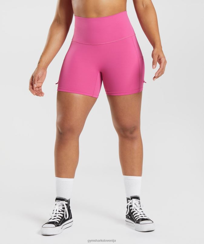 legacy oprijete kratke hlače z naborki ženskeGymshark temno roza J00L298