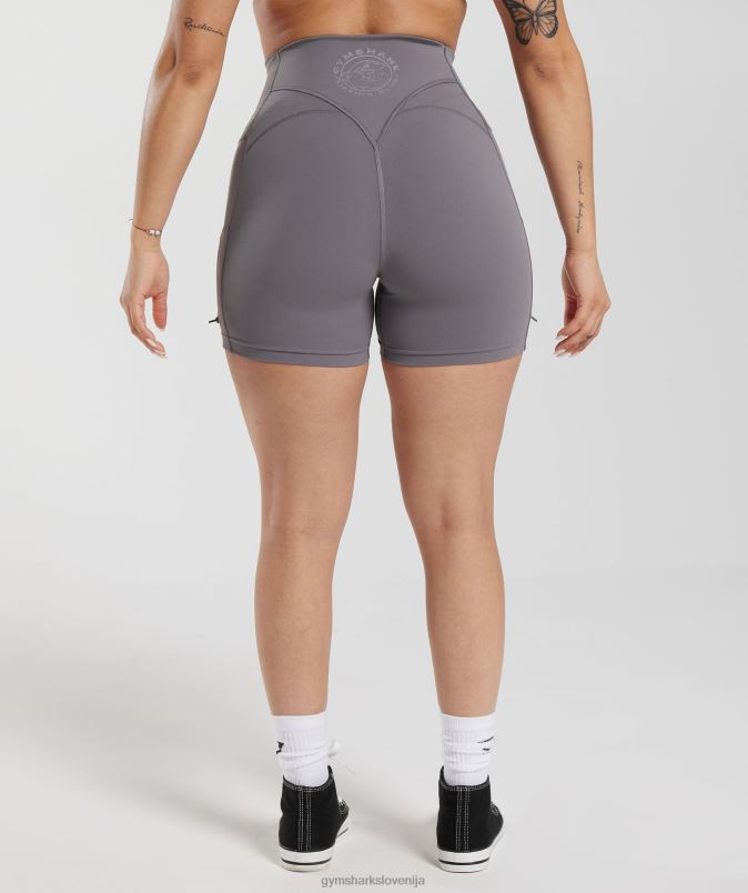 legacy oprijete kratke hlače z naborki ženskeGymshark titan siva J00L2108