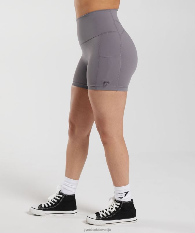 legacy oprijete kratke hlače z naborki ženskeGymshark titan siva J00L2108