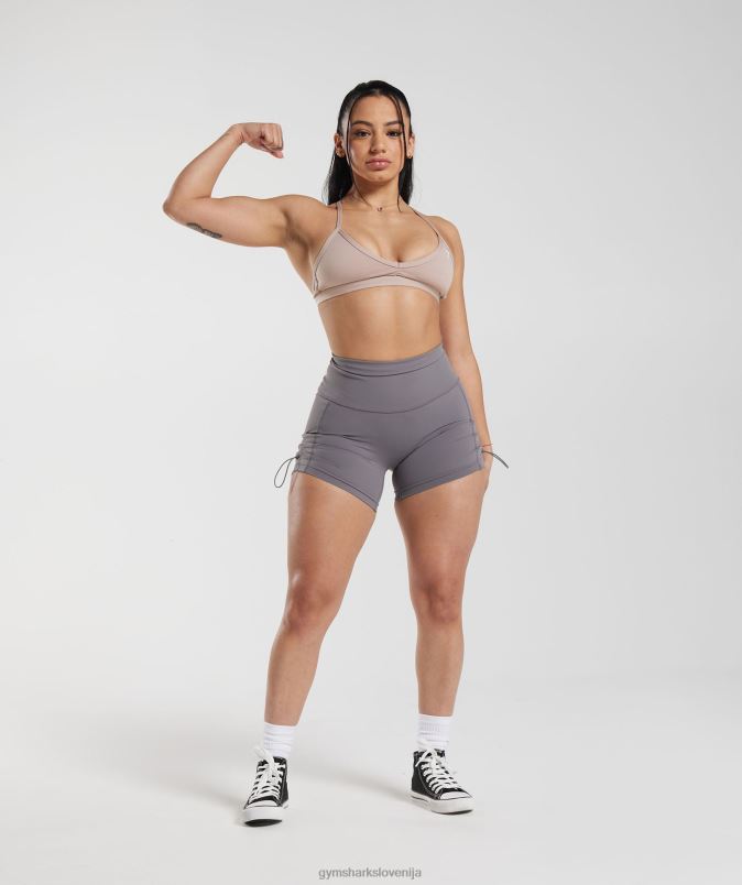 legacy oprijete kratke hlače z naborki ženskeGymshark titan siva J00L2108