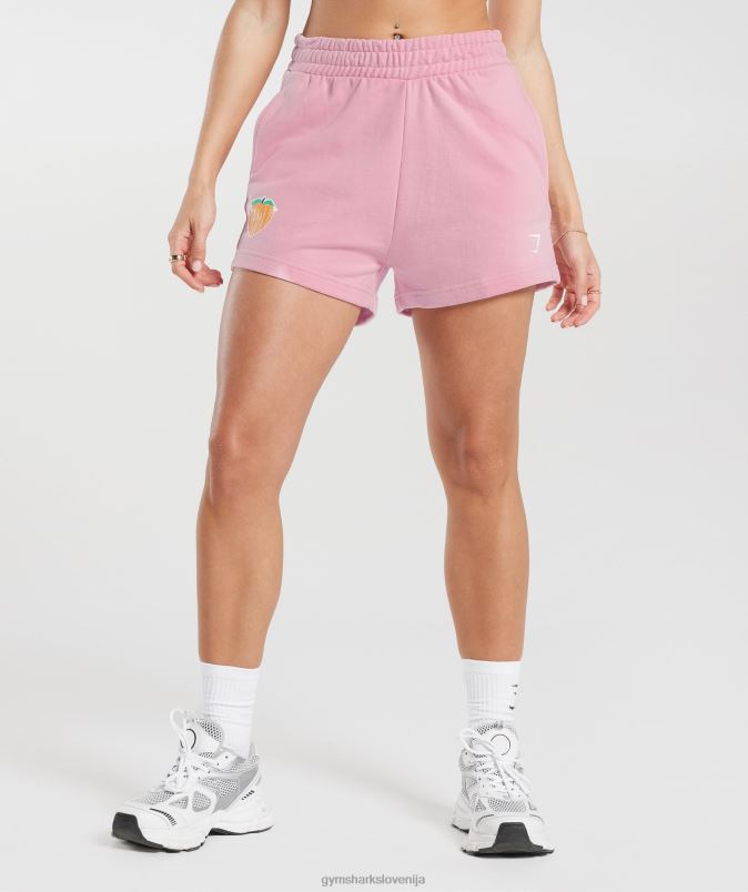 močne breskve kratke hlače ženskeGymshark sladka nita roza J00L235