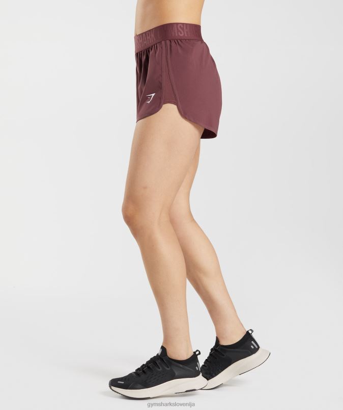 ohlapne kratke hlače za trening ženskeGymshark češnjevo rjava J00L276