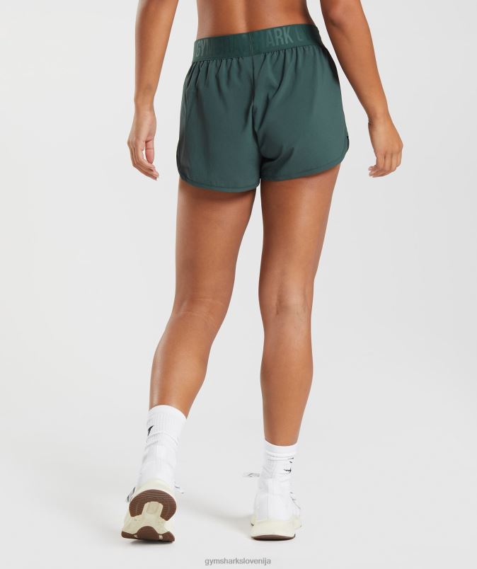 ohlapne kratke hlače za trening ženskeGymshark obsidian zelena J00L295