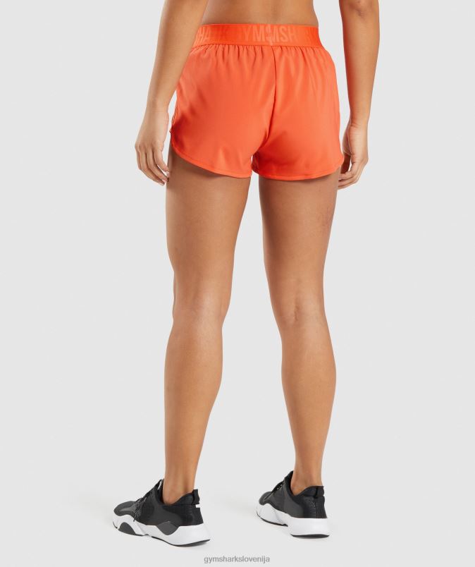ohlapne kratke hlače za trening ženskeGymshark papaja pomaranča J00L280