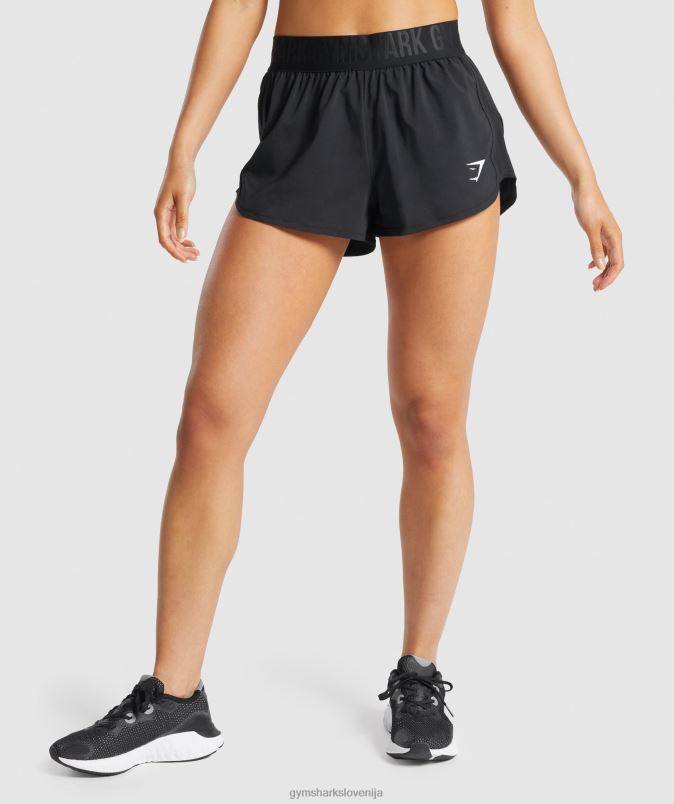 ohlapne kratke hlače za trening ženskeGymshark Črna J00L26