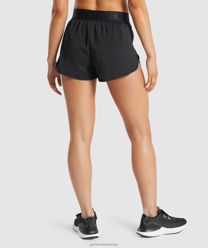 ohlapne kratke hlače za trening ženskeGymshark Črna J00L26