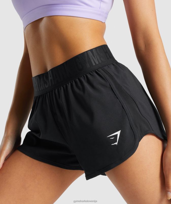 ohlapne kratke hlače za trening ženskeGymshark Črna J00L26