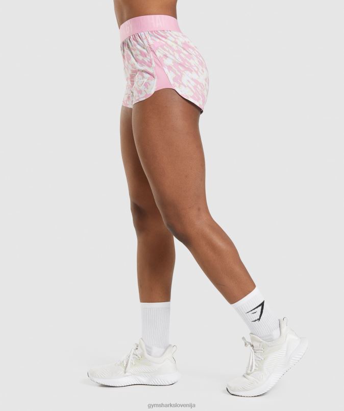 ohlapne kratke hlače za trening ženskeGymshark roza tisk J00L289
