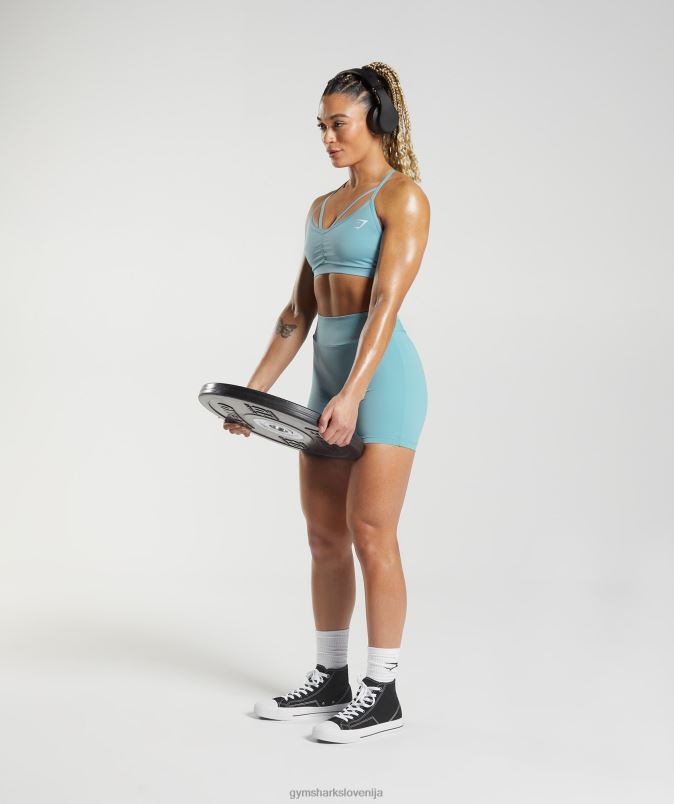 originalne oprijete kratke hlače gs power ženskeGymshark modra ledena gora J00L219