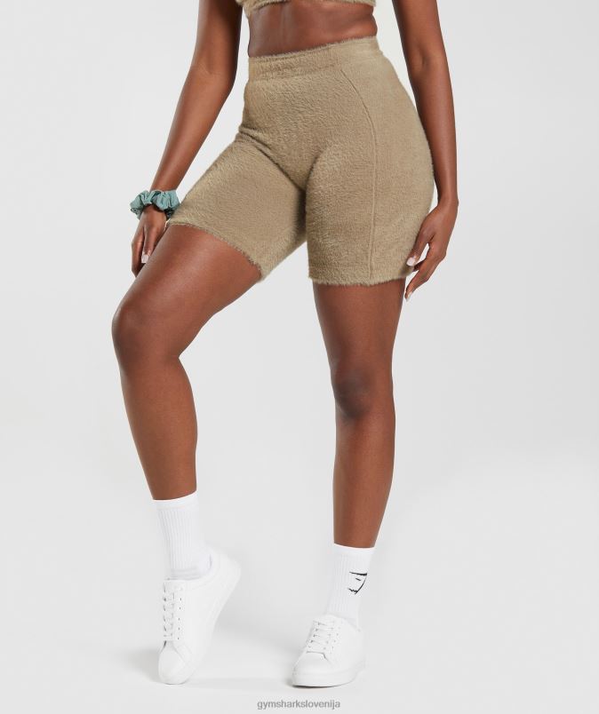 pletene kratke hlače whitney trepalnic ženskeGymshark cementno rjava J00L2101