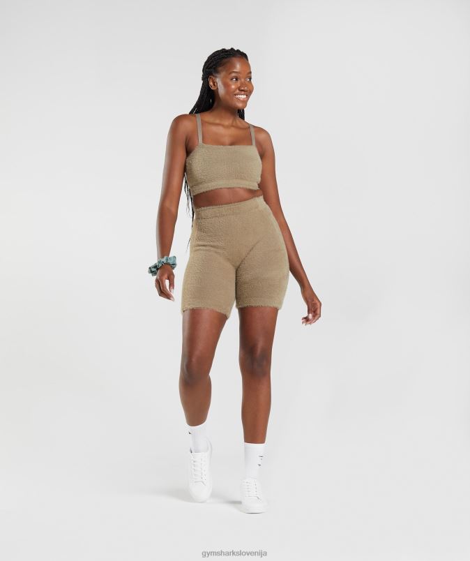 pletene kratke hlače whitney trepalnic ženskeGymshark cementno rjava J00L2101