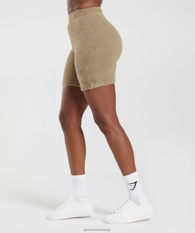 pletene kratke hlače whitney trepalnic ženskeGymshark cementno rjava J00L2101