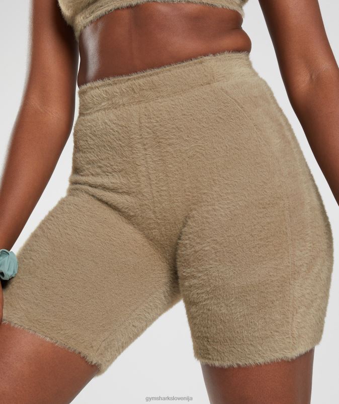 pletene kratke hlače whitney trepalnic ženskeGymshark cementno rjava J00L2101