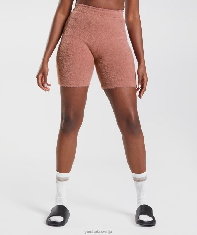 pletene kratke hlače whitney trepalnic ženskeGymshark kanjonsko rdeča J00L299