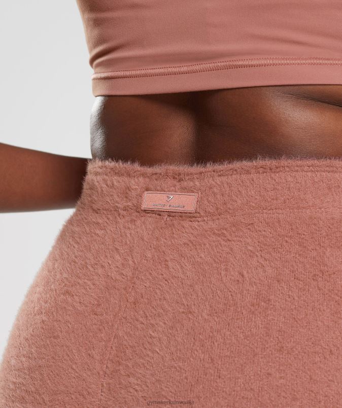 pletene kratke hlače whitney trepalnic ženskeGymshark kanjonsko rdeča J00L299
