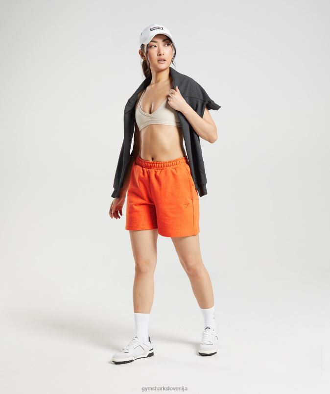 počitek kratke hlače ženskeGymshark žareči oranžni lapor J00L263