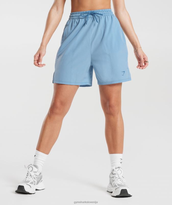 športne tkane kratke hlače ženskeGymshark ozon modra J00L236