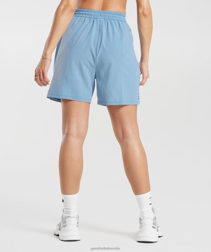 športne tkane kratke hlače ženskeGymshark ozon modra J00L236