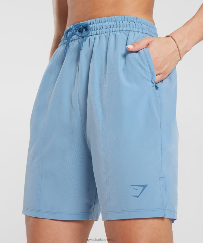 športne tkane kratke hlače ženskeGymshark ozon modra J00L236