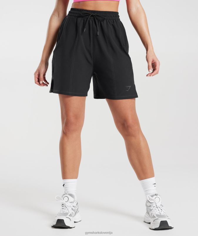 športne tkane kratke hlače ženskeGymshark Črna J00L229