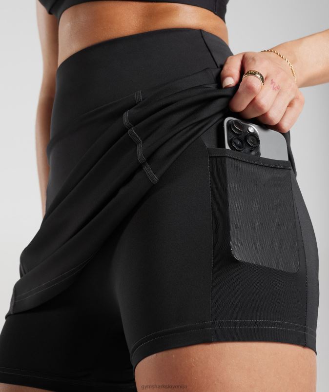 športni skort ženskeGymshark Črna J00L232