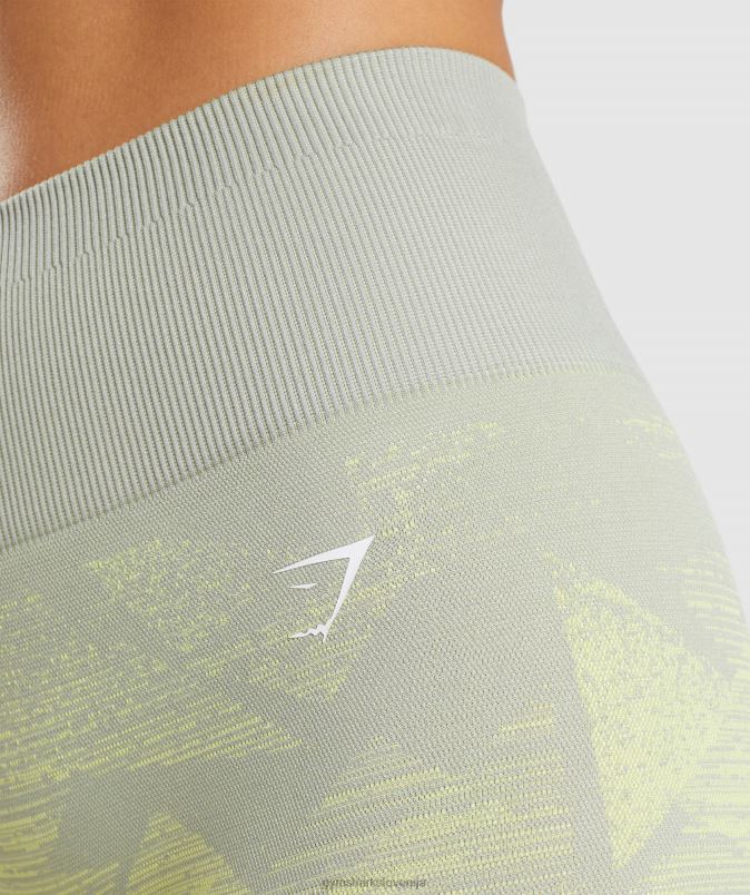 prilagodi brezšivne kratke hlače ombre ženskeGymshark trikotnik | taupe siv potisk J00L287