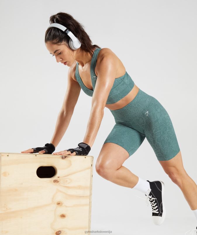 prilagodite brezšivne kolesarske hlače živali ženskeGymshark modra ledena gora/modra grom J00L254